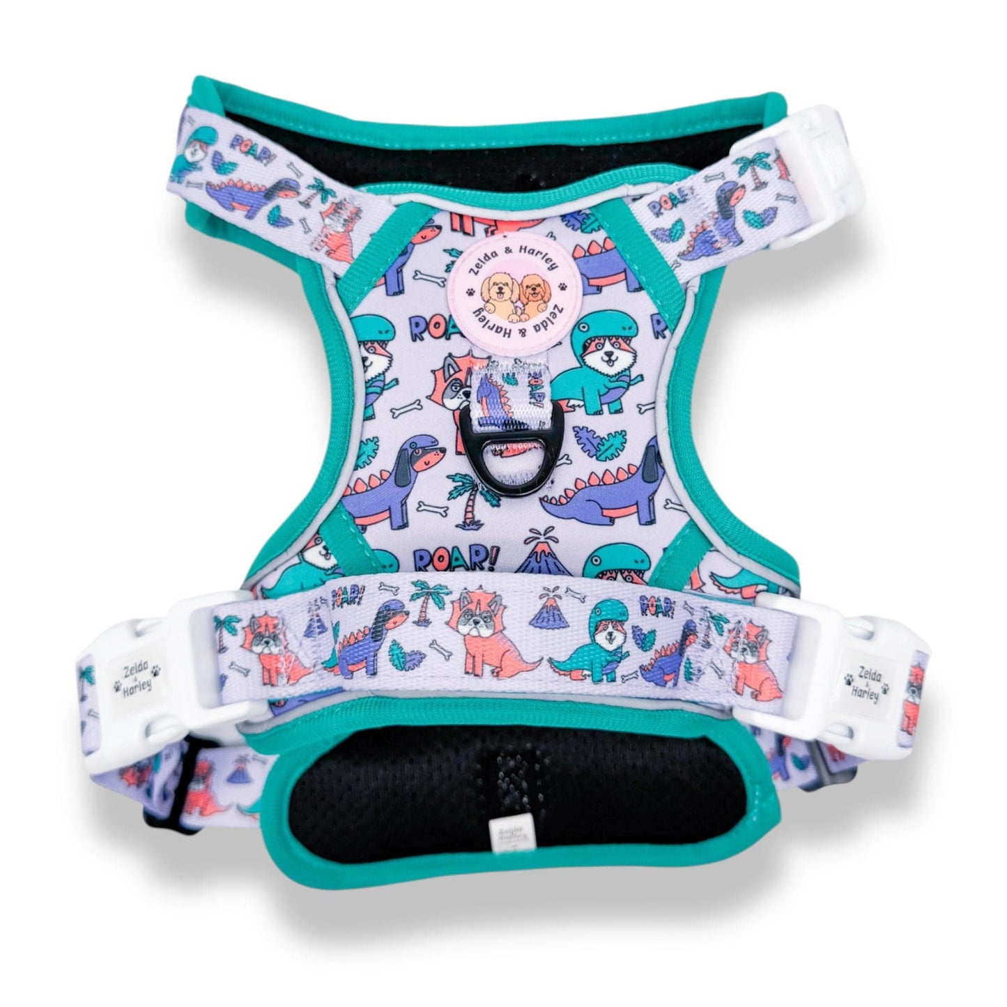 Zelda & Harley Harness Doggosaurus Rex | Adventure No Pull Dog Harness