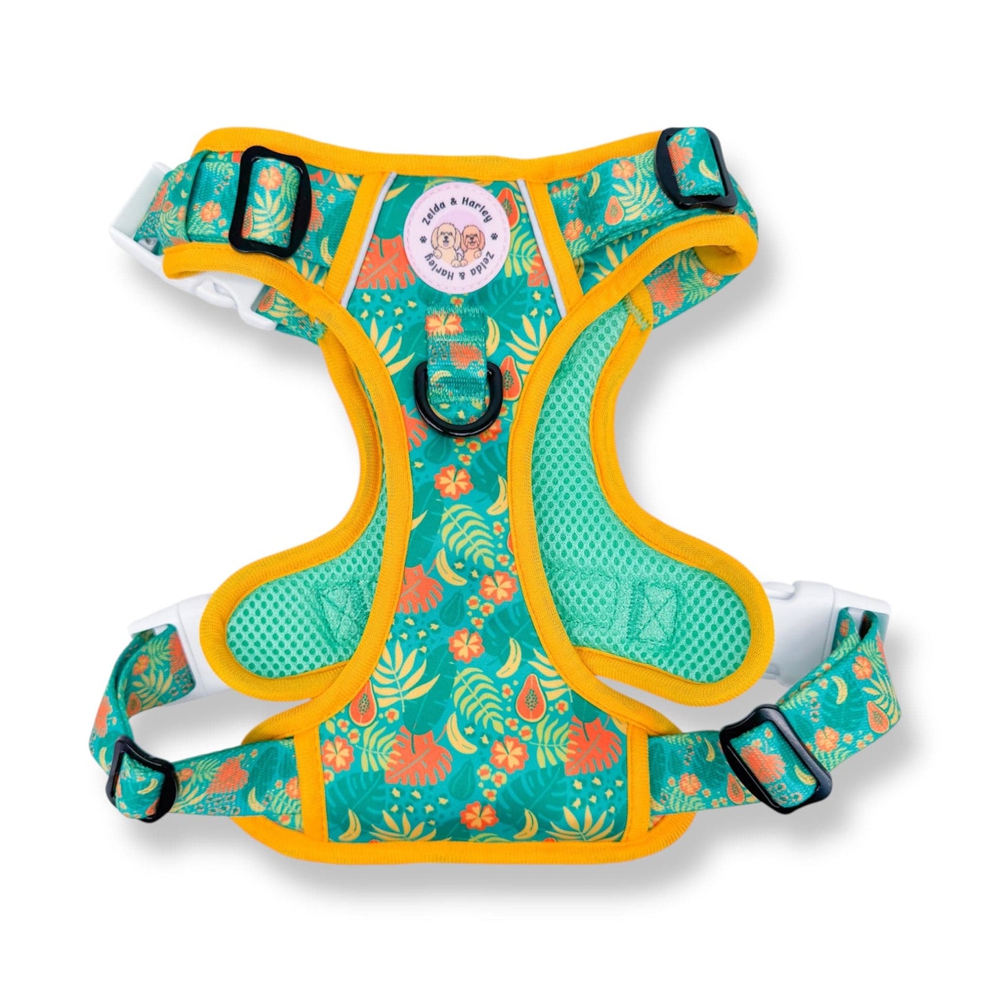 Zelda & Harley Harness Jungle Pawradise | Adventure No Pull Dog Harness