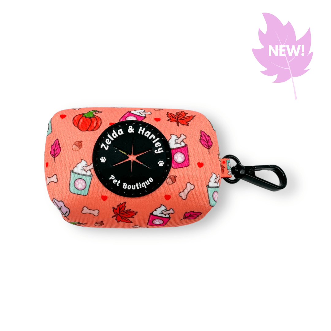 Zelda & Harley Poop Bag Holder Pupkin Spice Waste Bag Holder