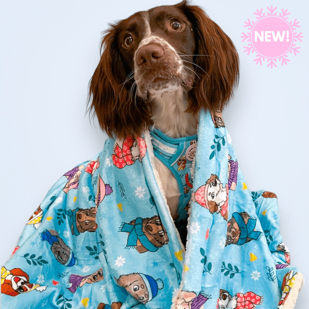 Zelda & Harley Poop Bag Holder Snow Pawtrol Dog Blanket