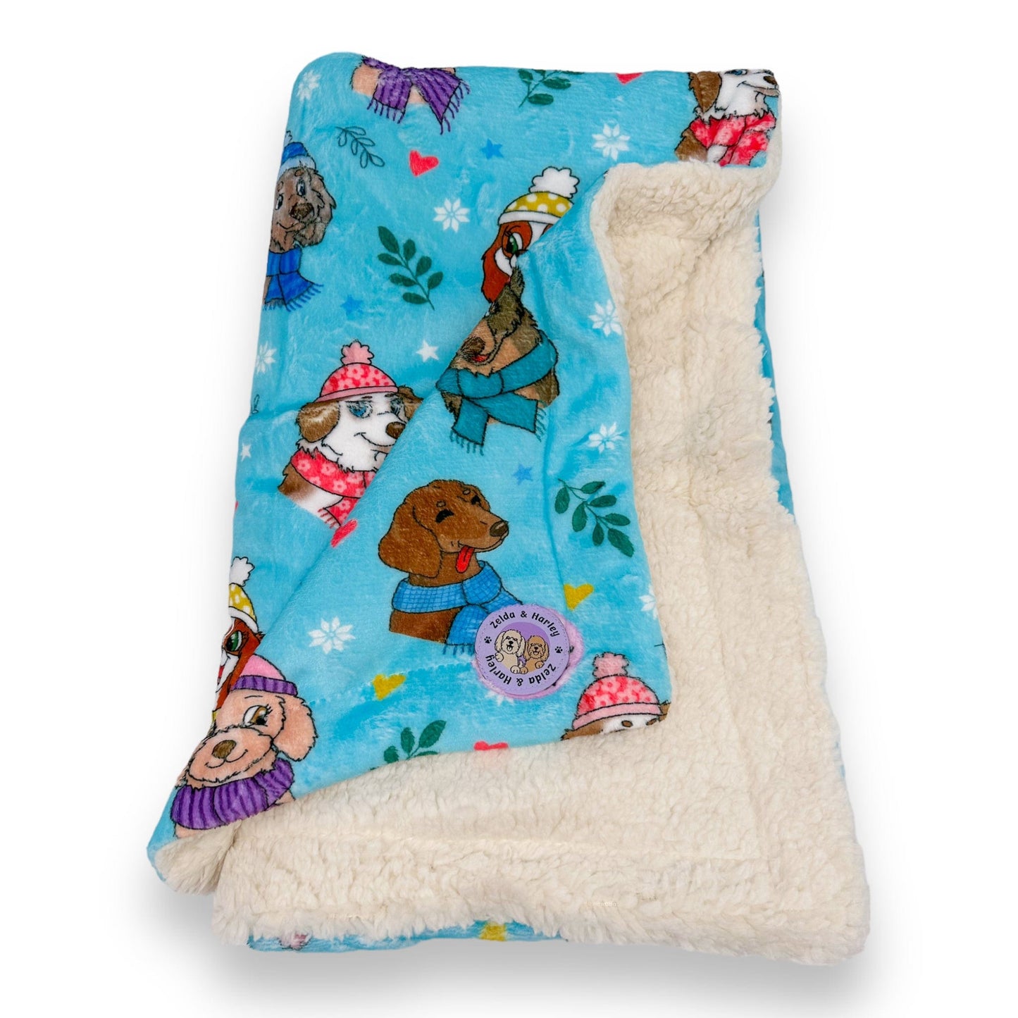 Zelda & Harley Poop Bag Holder Snow Pawtrol Dog Blanket