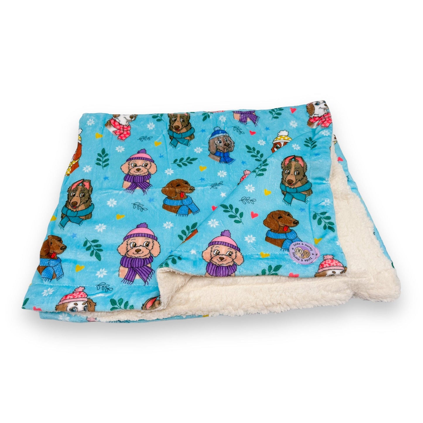 Zelda & Harley Poop Bag Holder Snow Pawtrol Dog Blanket