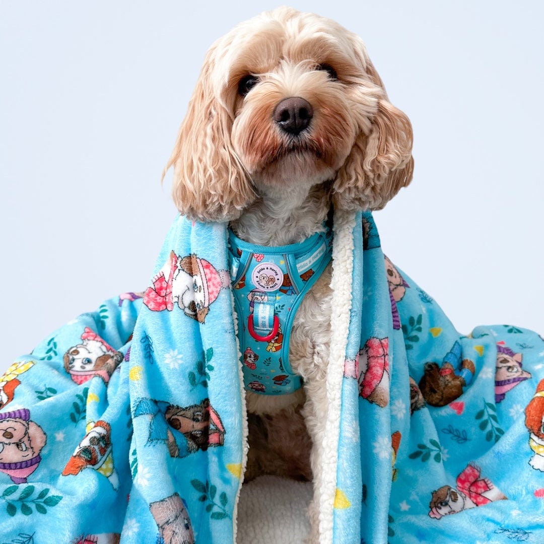 Zelda & Harley Poop Bag Holder Snow Pawtrol Dog Blanket