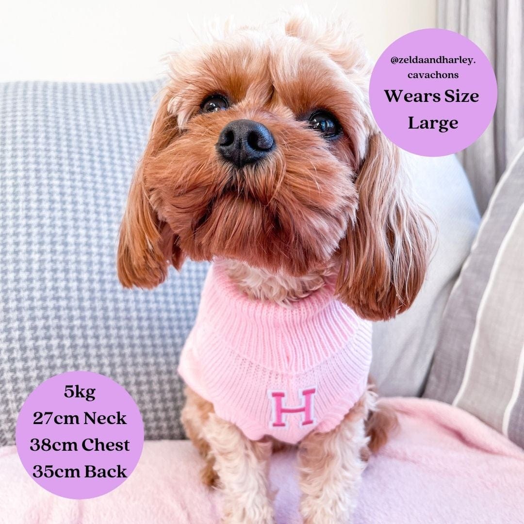 Zelda and Harley Dog Apparel Personalised Knitted Pet Jumper