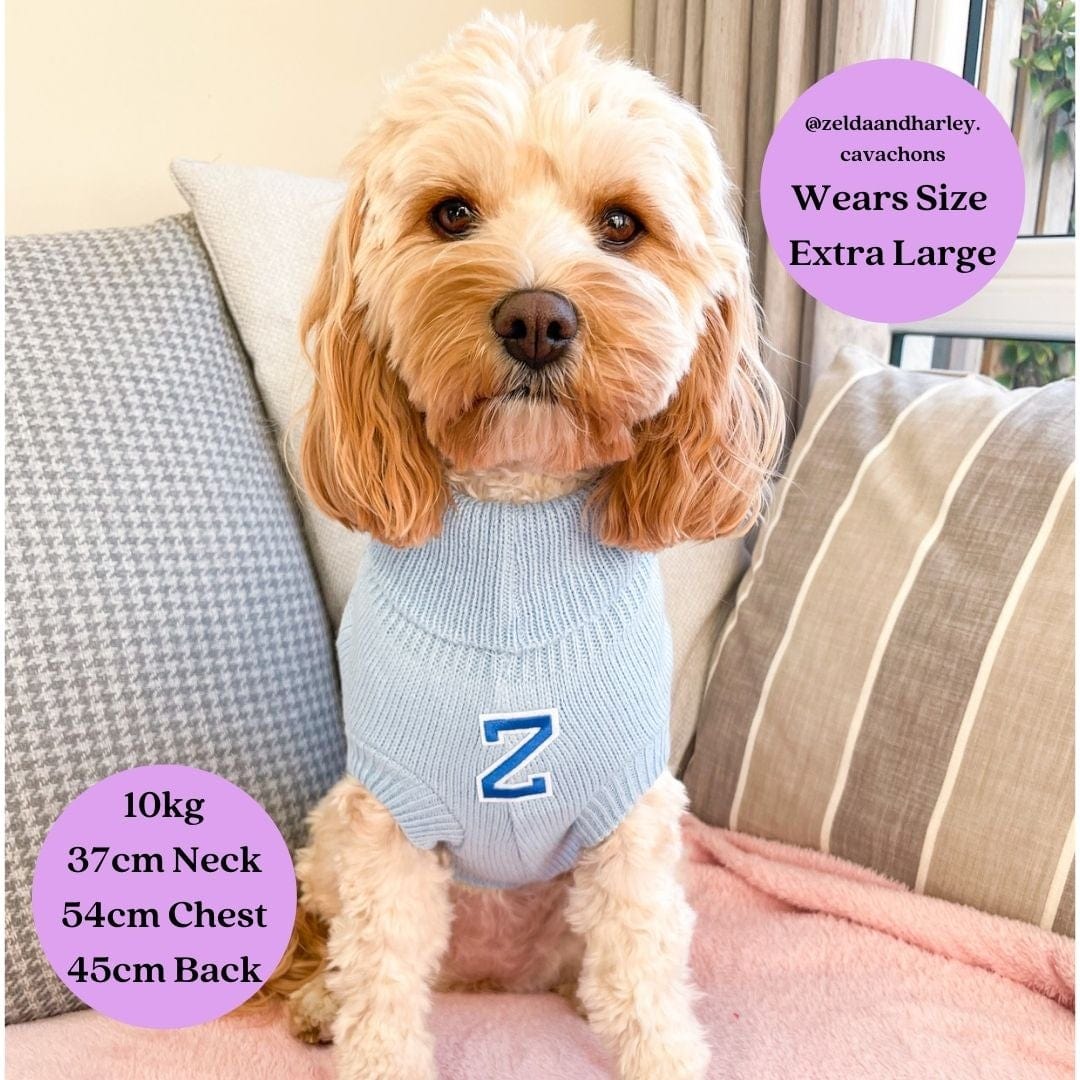 Zelda and Harley Dog Apparel Personalised Knitted Pet Jumper