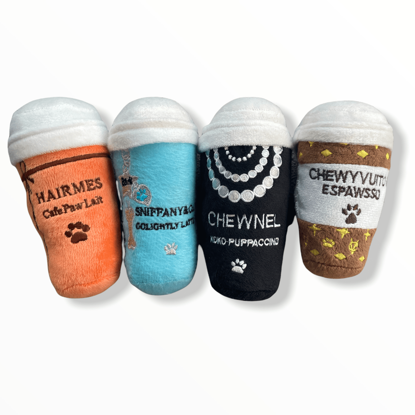 Zelda and Harley Dog Toys Puppuccinos