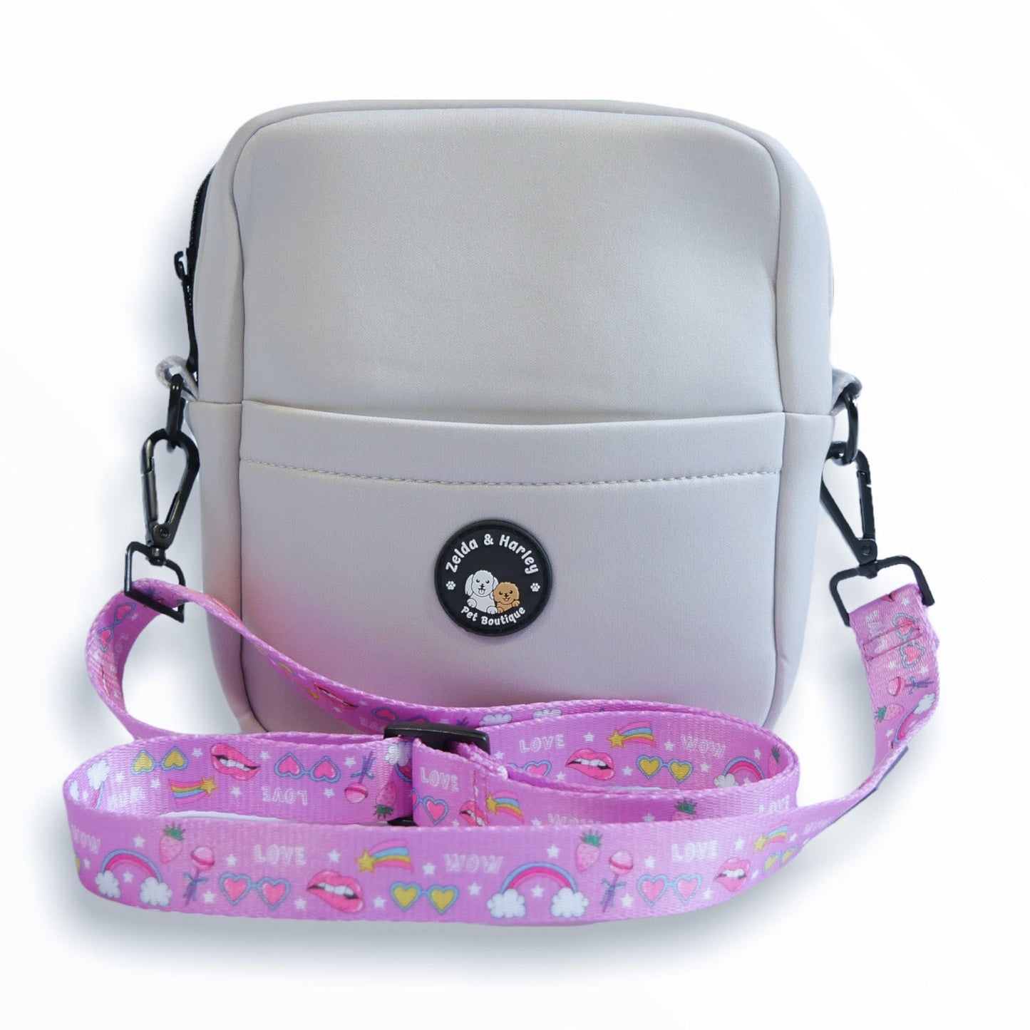 Zelda & Harley Dog Mom Bag - Pale Grey