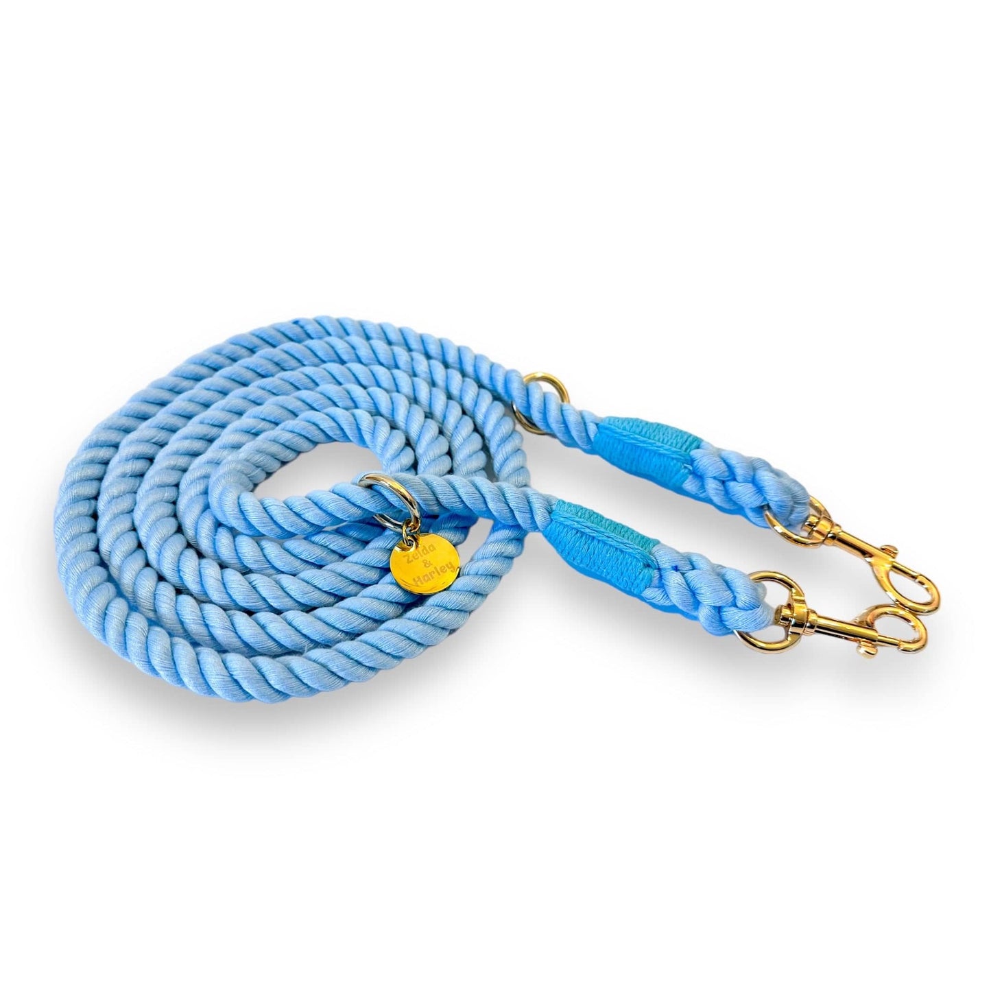 Zelda & Harley Hands Free Rope Leash Hands Free Rope Leash - Sky Blue