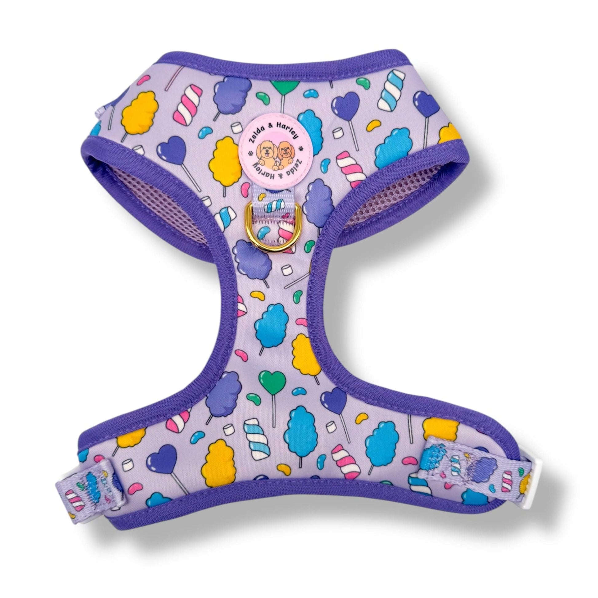 Zelda & Harley Harness Cotton Candy - No Pull Adjustable Dog Harness