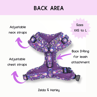 Zelda & Harley Harness Muttallica - No Pull Adjustable Dog Harness