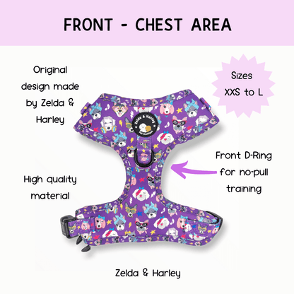 Zelda & Harley Harness Muttallica - No Pull Adjustable Dog Harness