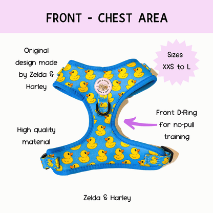 Zelda & Harley Harness Rubber Duckie - No Pull Adjustable Dog Harness