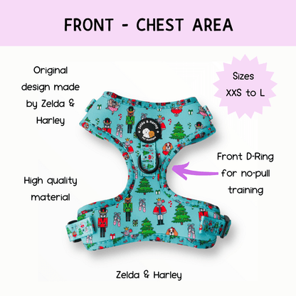 Zelda & Harley Harness The Muttcracker - No Pull Adjustable Dog Harness