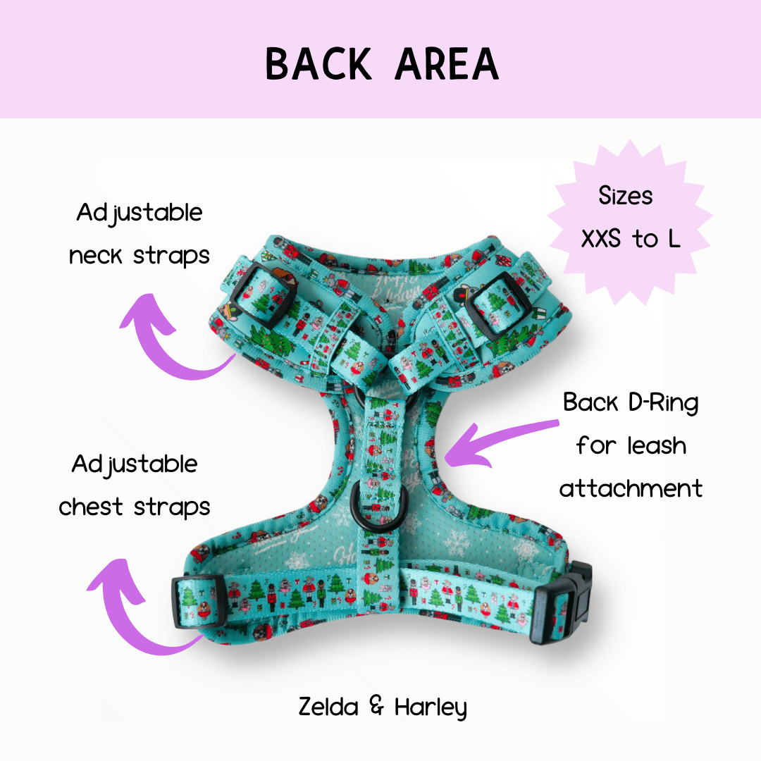 Zelda & Harley Harness The Muttcracker - No Pull Adjustable Dog Harness