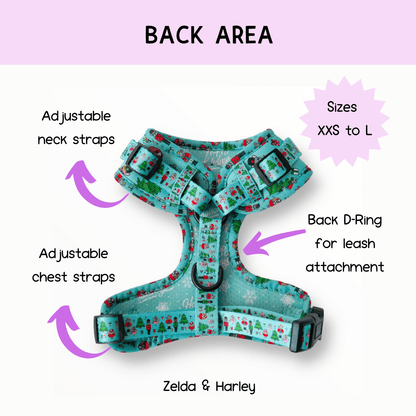 Zelda & Harley Harness The Muttcracker - No Pull Adjustable Dog Harness