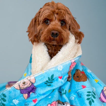Zelda & Harley Poop Bag Holder Snow Pawtrol Dog Blanket