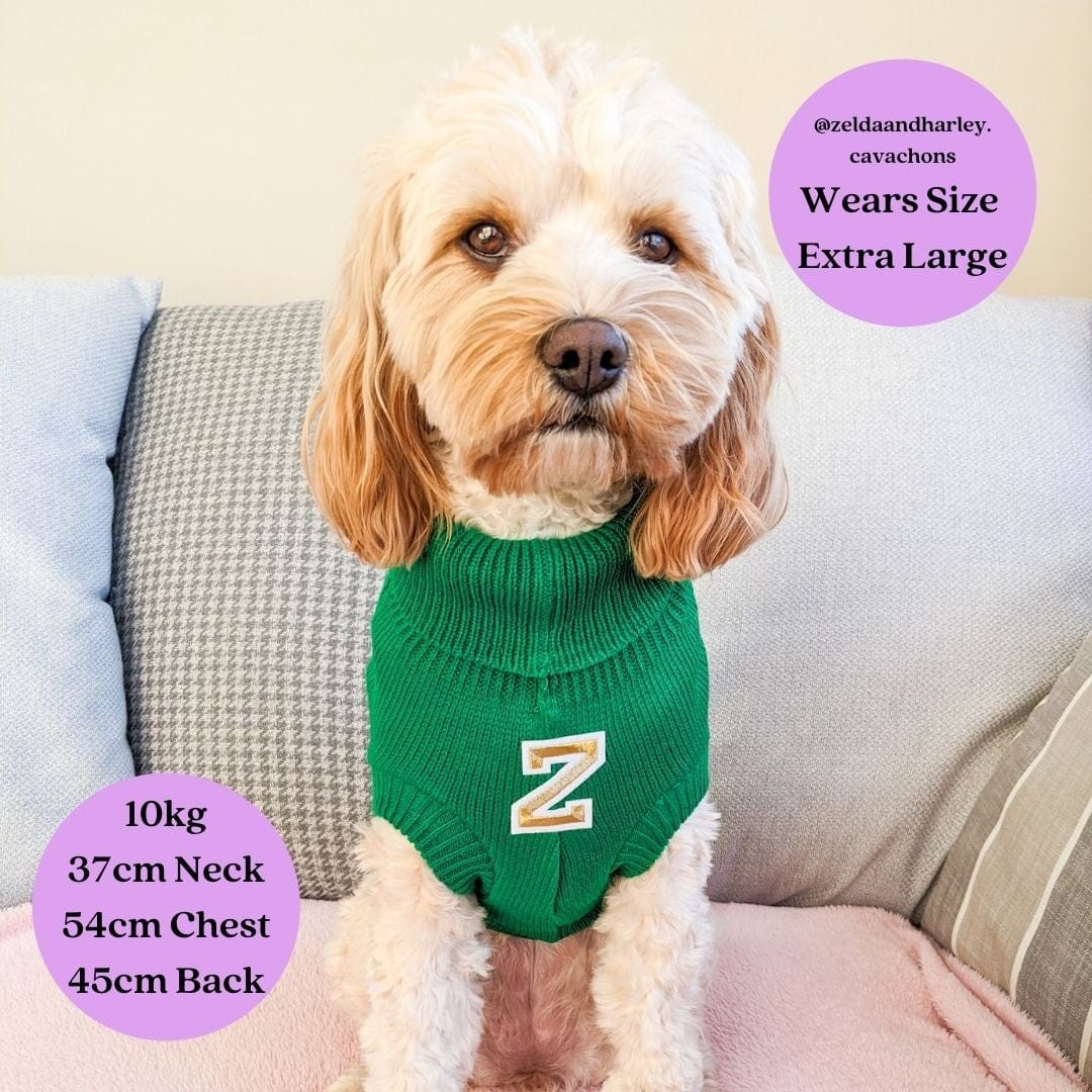 Zelda and Harley Dog Apparel Personalised Knitted Pet Jumper