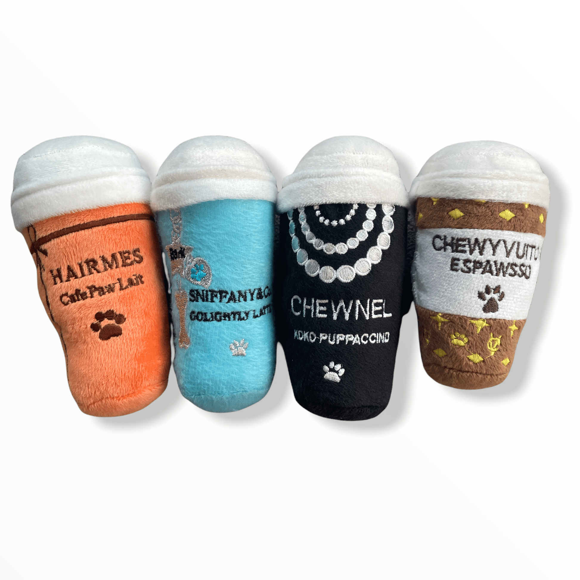 Zelda and Harley Dog Toys Puppuccinos