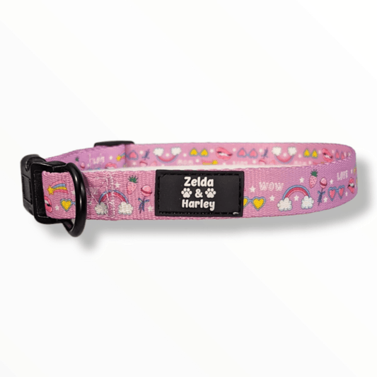 Zelda & Harley Collar Pink Paw-er Collar